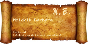 Moldrik Barbara névjegykártya